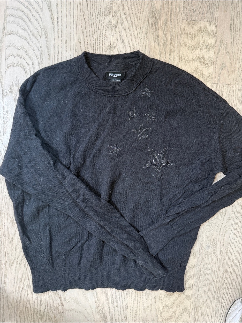 Zadig & Voltaire Black Crewneck Knit Sweater